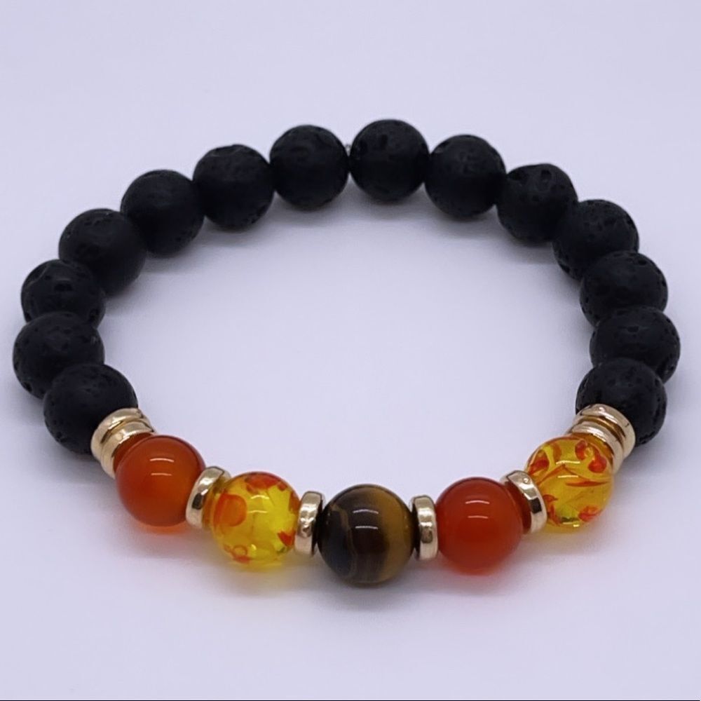Wool + Pepper Co. Lava & Healing Stones Bracelet